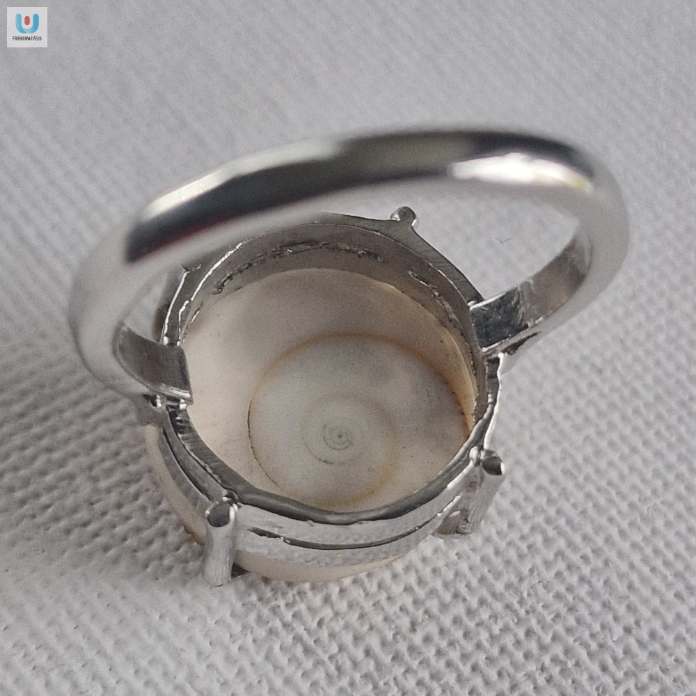 Unique Cats Eye Operculum Shell Shiva Eye Sterling Silver Ring  Tgv