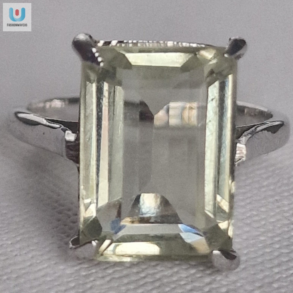 Elegant Faceted Green Amethyst Silver Sterling 925 Ring Tgv fashionwaveus 1