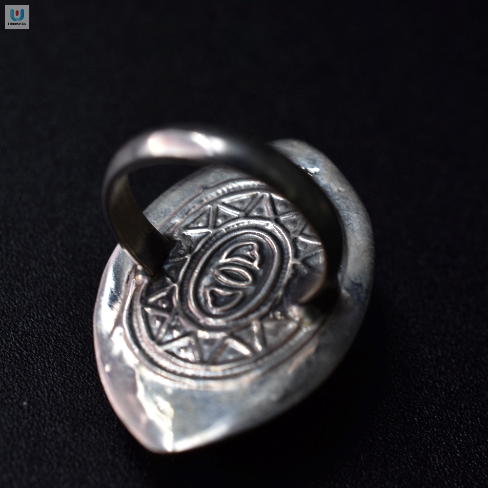 Handmade Garnet Tibetan Sterling Silver 925 Ring  Baga Ethnik Living  Tgv