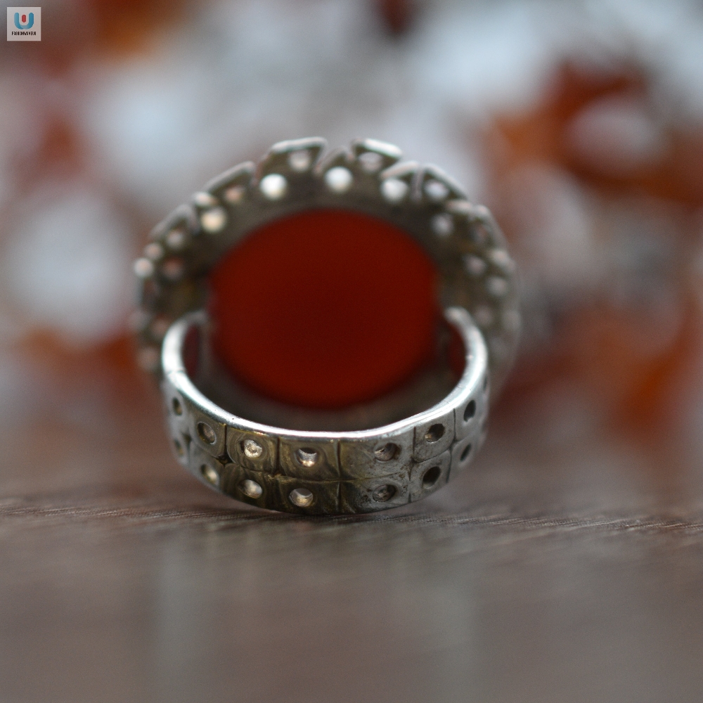 Artisan Crafted Carnelian 925 Sterling Silver Ring  Tgv