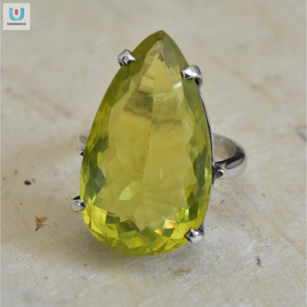 Yellow Topaz Faceted 925 Silver Sterling Ring  Tgv