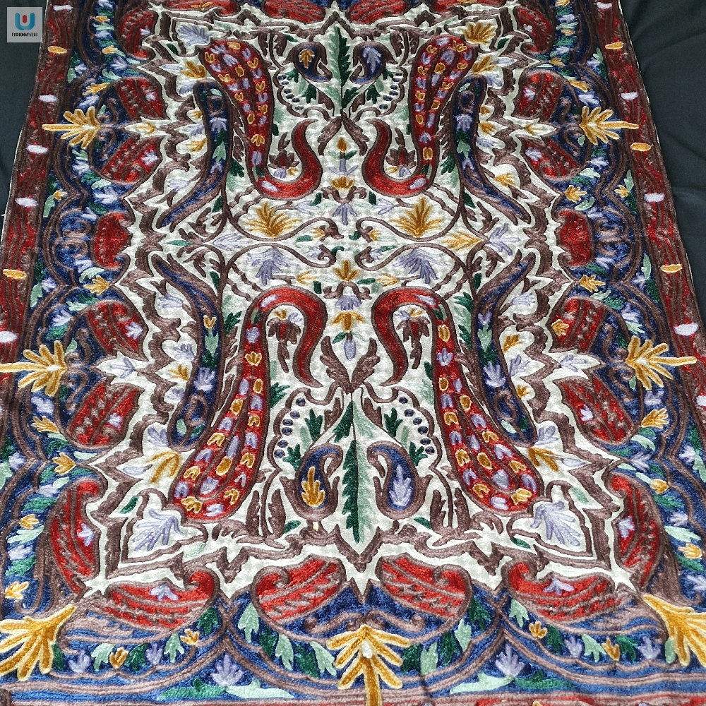 Kashmiri Handmade Chain Stitch Rug Embroidered Wall Hanging Tgv fashionwaveus 1
