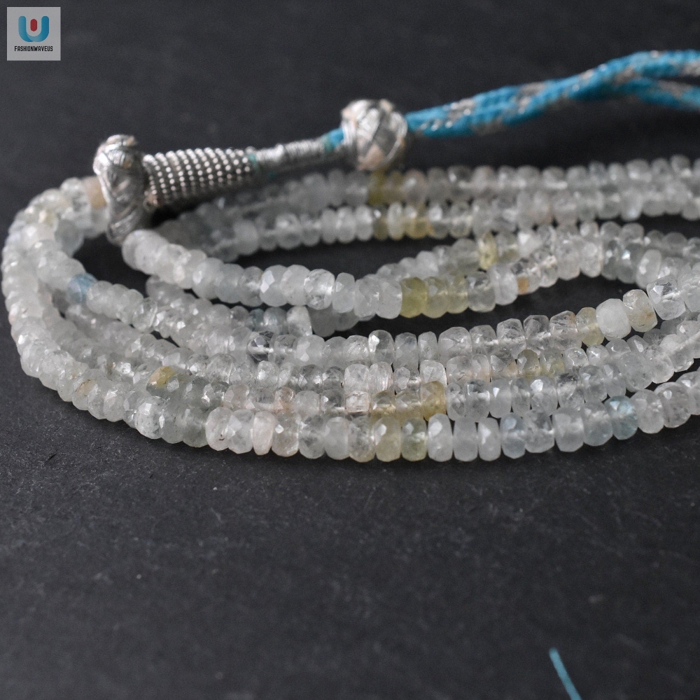 Beautifully Delicate Aquamarine Himalayan Faceted Gemstone Necklace  Tgv