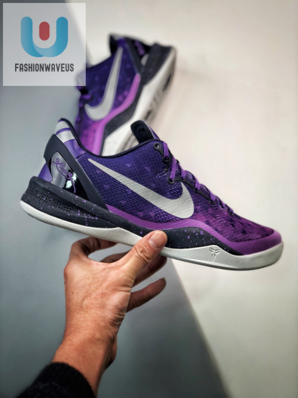 Nike Kobe 8 System Playoffs Court Purple Platinum 555035500  Tgv