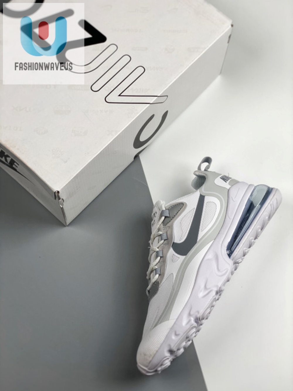 Nike Air Max 270 React White Grey  Tgv
