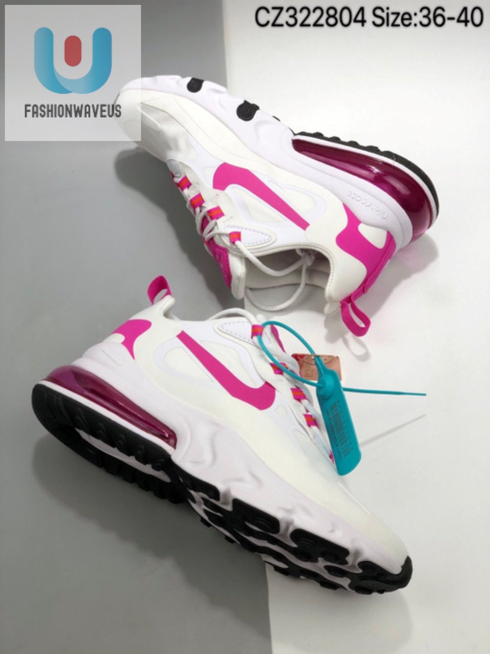 Nike Air Max 270 React White Pink  Tgv