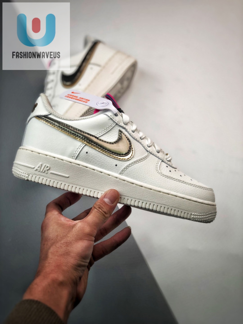 Nike Air Force 1 Lv8 Double Swoosh Silver Gold Dh9595001 