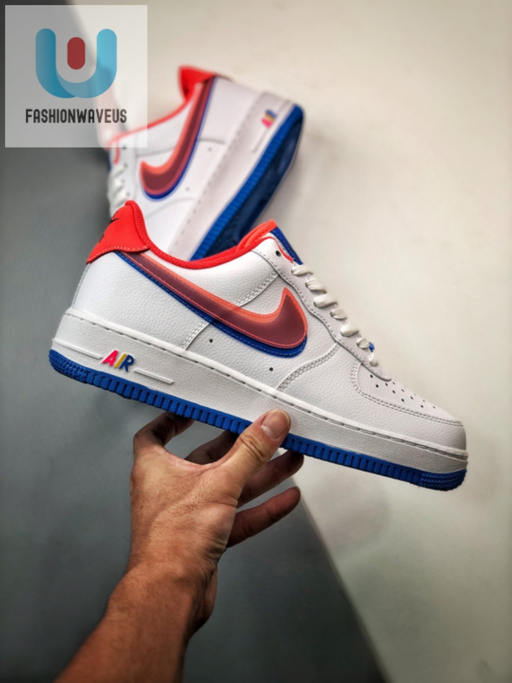Nike Air Force 1 Lv8 Double Swoosh White Red Blue 