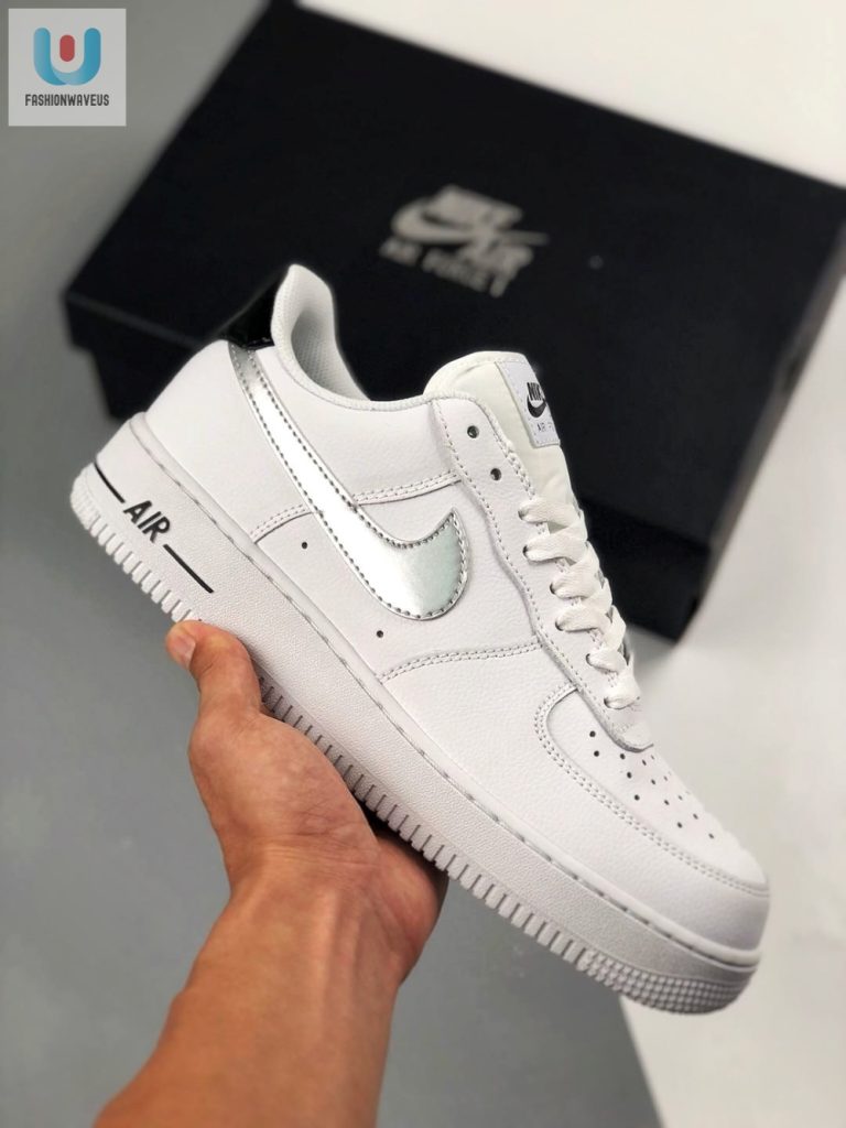 Nike Air Force 1 Low White Black Metallic Silver fashionwaveus 1