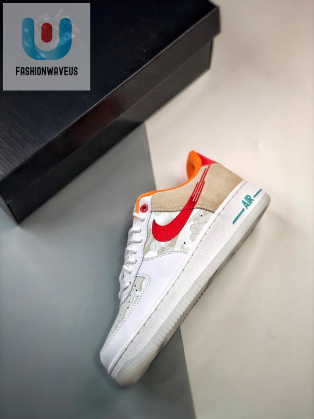 Nike Air Force 1 Low Just Do It White Red Teal Fd4205161 