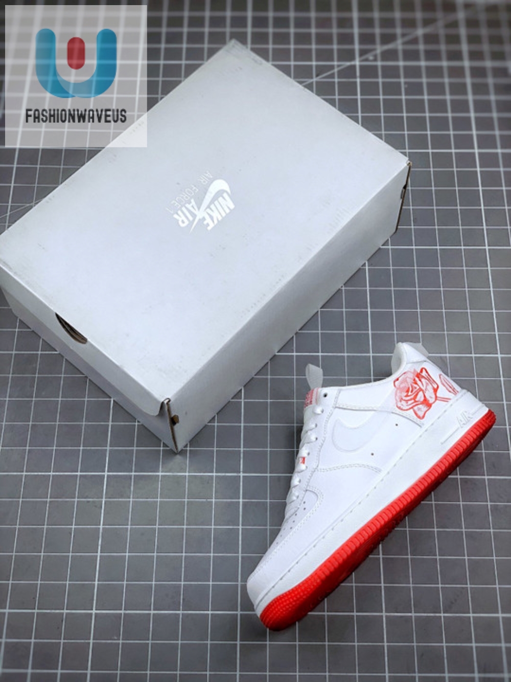 Nike Air Force 1 Low Rose Whiteuniversity Red 
