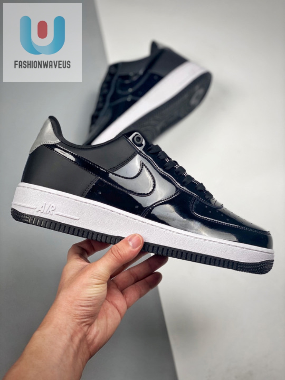 Nike Air Force 1 07 Se Premium Black Silver 
