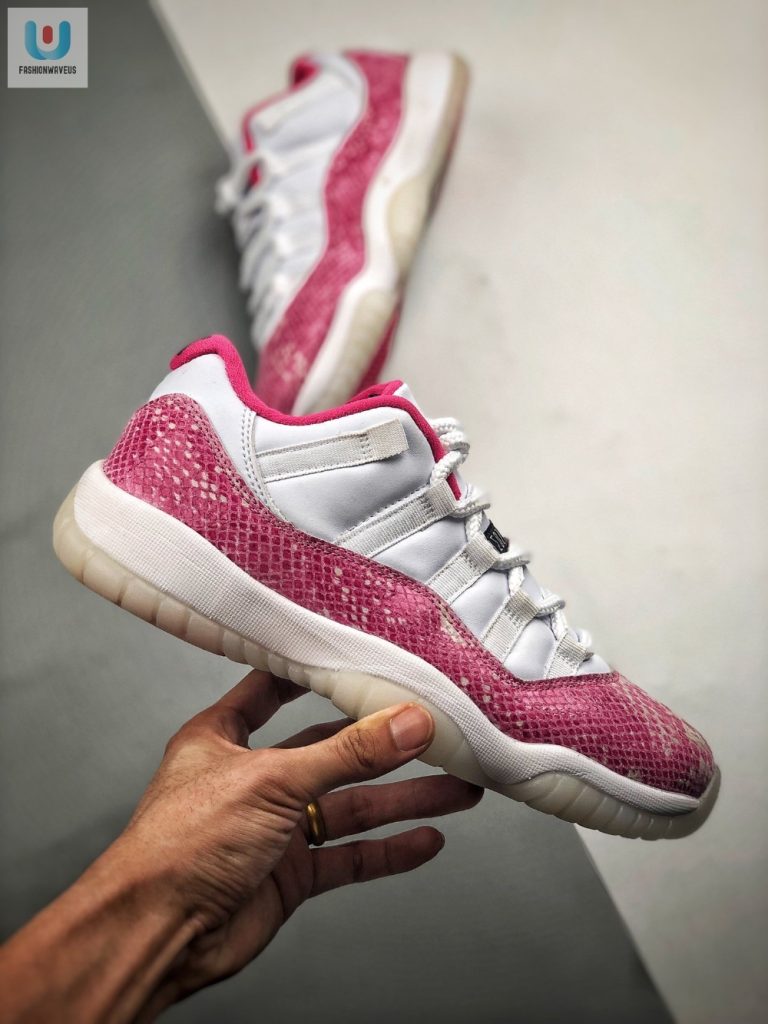 Air Jordan 11 Low Wmns Pink Snakeskin Whitewatermelonblack fashionwaveus 1