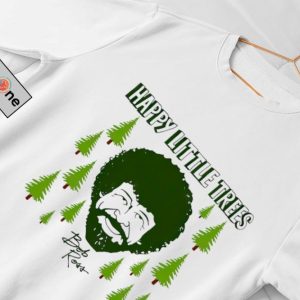 Happy Little Tree Bob Ross Signature Shirt fashionwaveus 1 2