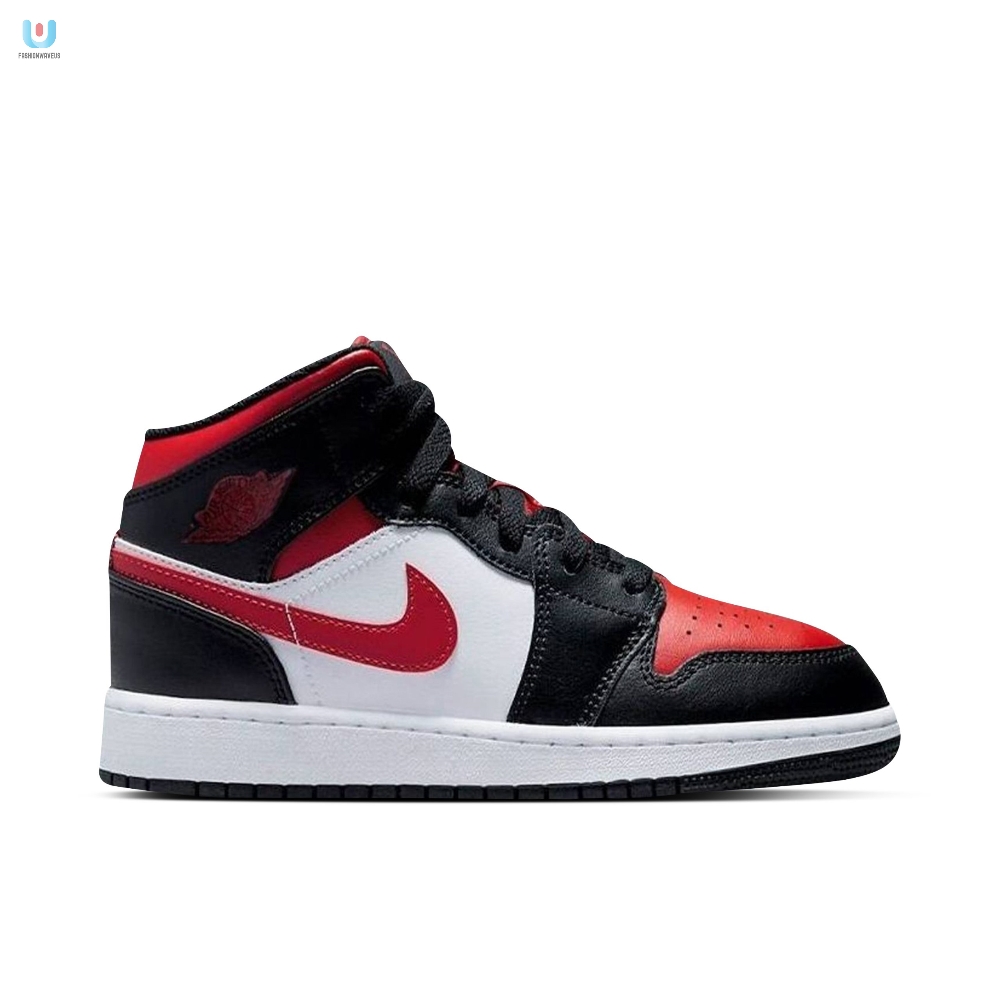 Air Jordan 1 Mid Bred Toe White Gs 554725079 Mattress Sneaker Store 