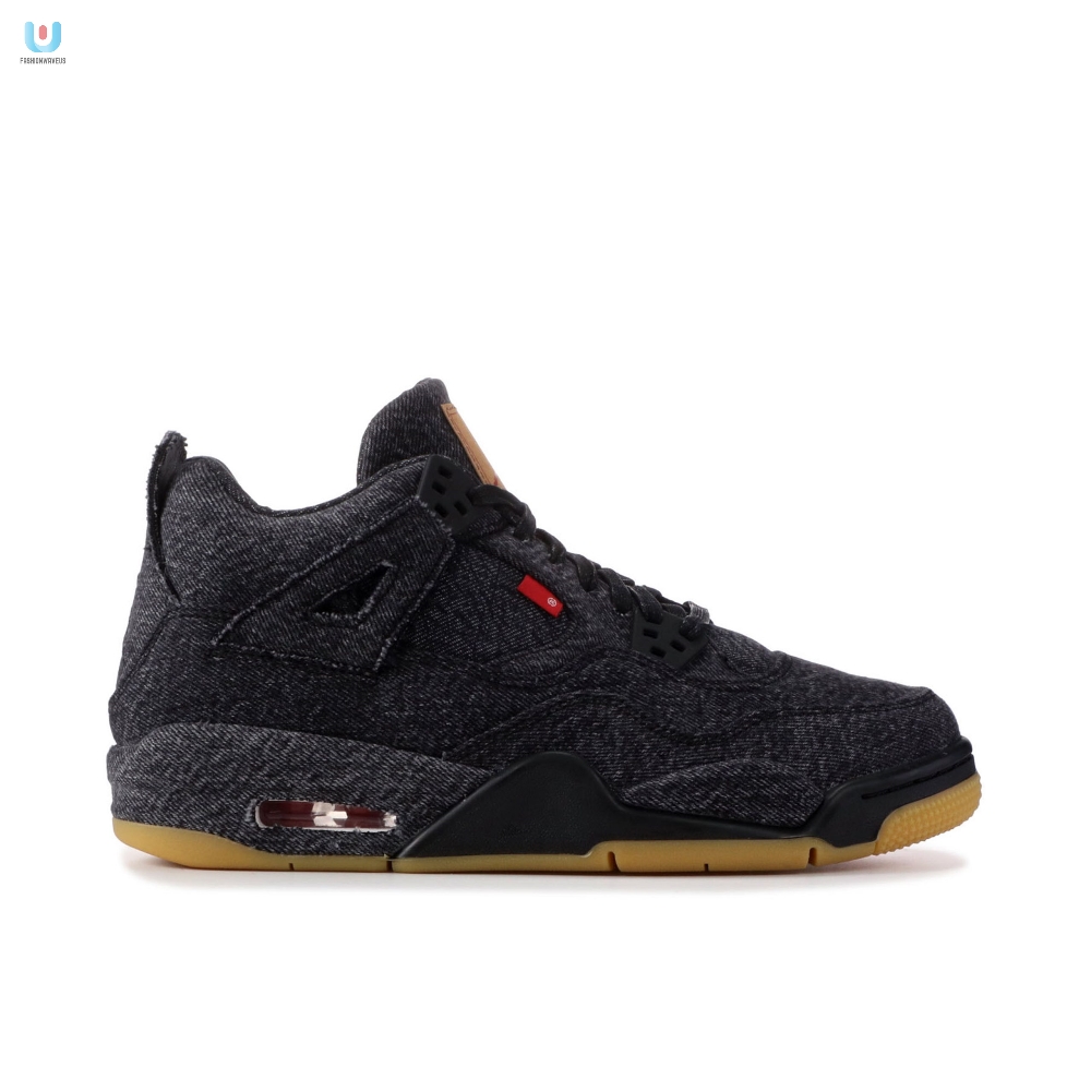 Air Jordan 4 Retro Gs Black Denim X Levis Aq9103001 Mattress Sneaker Store 
