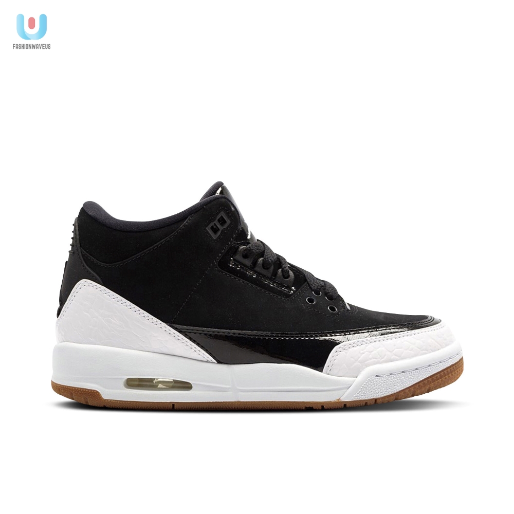 Air Jordan 3 Retro Black White Gum Sole Gs 441140022 Mattress Sneaker Store 