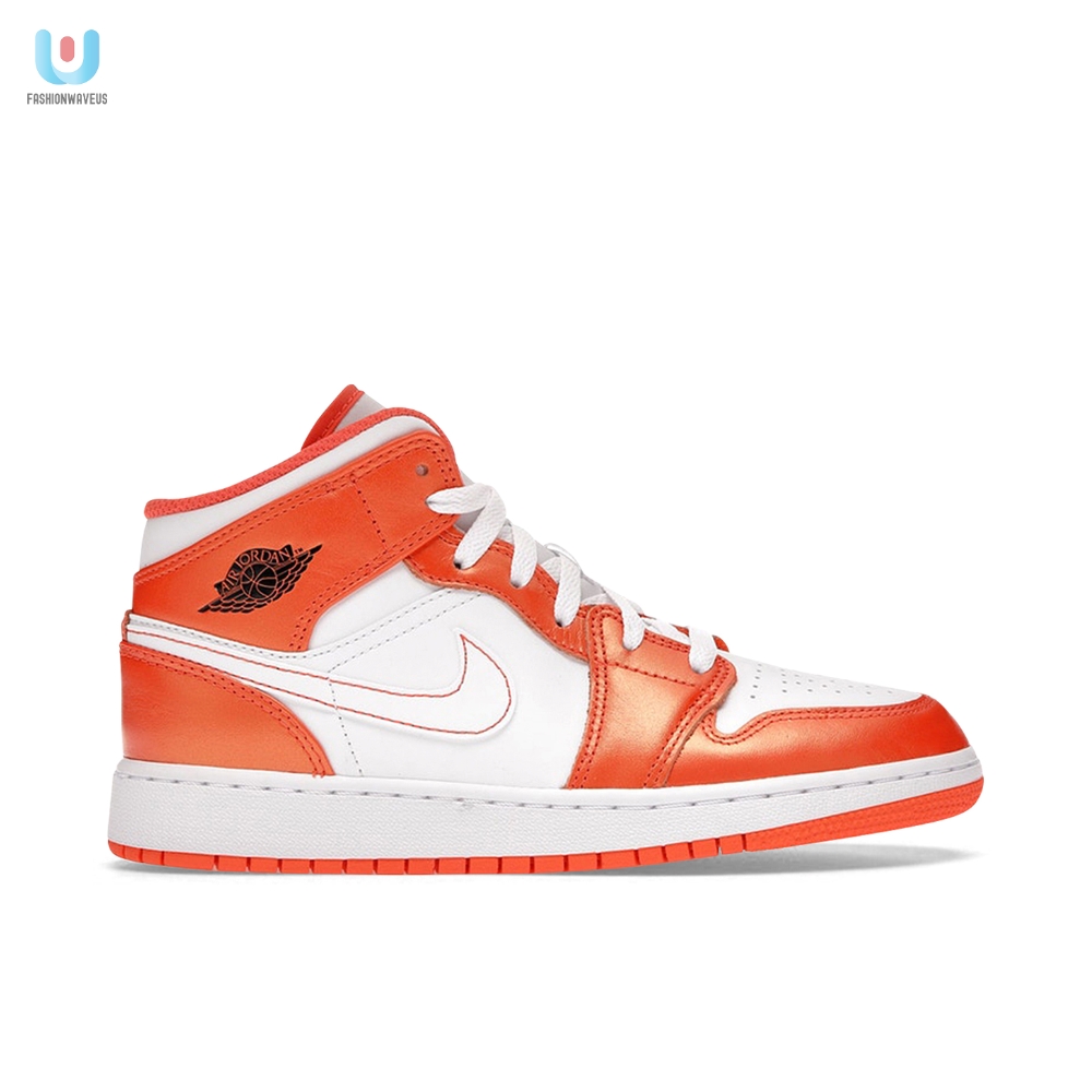 Air Jordan 1 Mid Metallic Orange Gs Dm4228800 Mattress Sneaker Store 