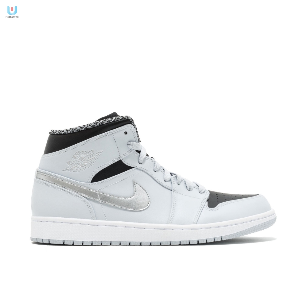 Air Jordan 1 Retro Mid Pure Platinum Metallic 554724032 Mattress Sneaker Store 