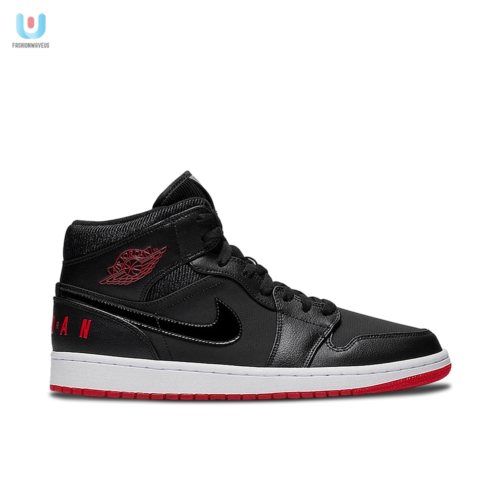 Air Jordan 1 Mid Black University Red Bq6578001 Mattress Sneaker Store 