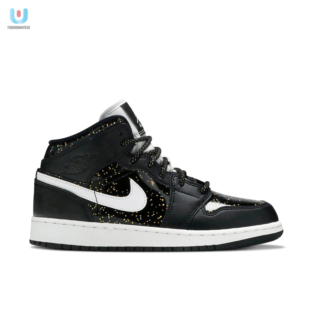 Air Jordan 1 Mid Se Black Glitter Gs Av5174001 Mattress Sneaker Store 