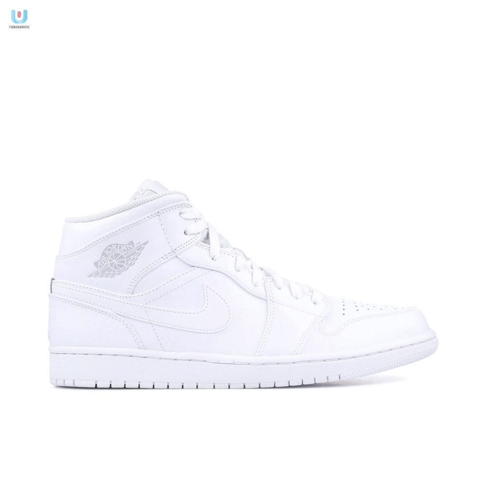 Air Jordan 1 Mid White Pure Platinum 554724104 Mattress Sneaker Store 