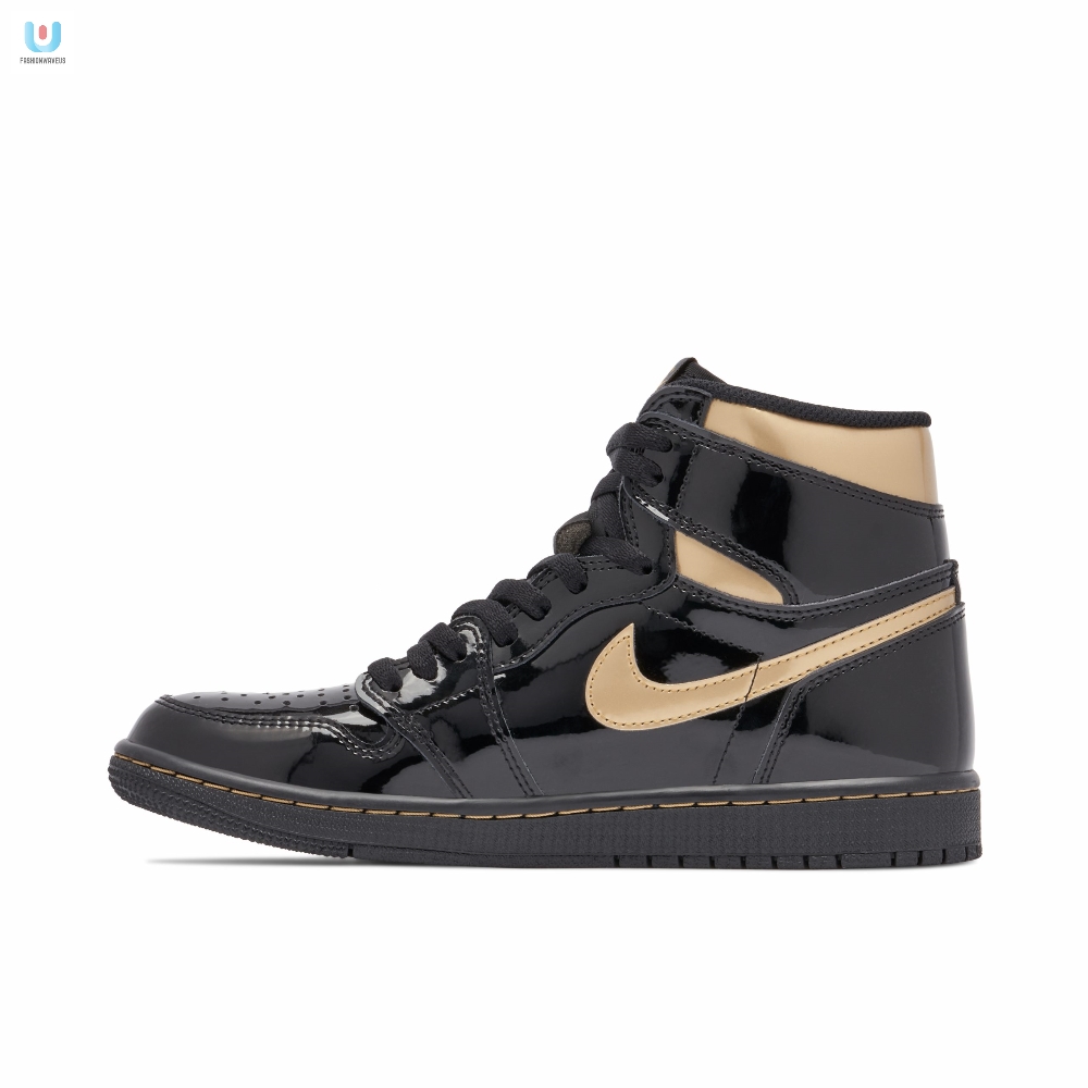 Air Jordan 1 High Og Patent Black Gold 555088032 Mattress Sneaker Store 