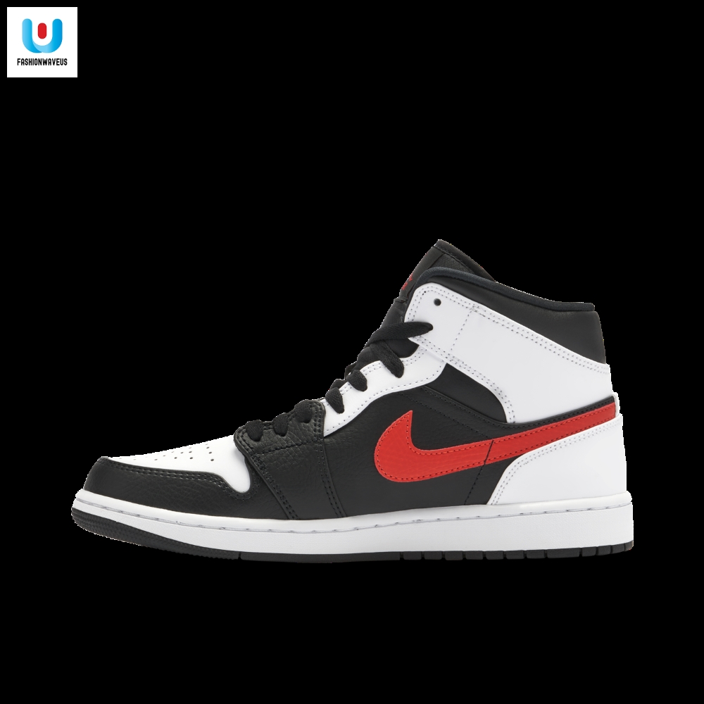 Air Jordan 1 Mid Black Chile Red White 554724075 Mattress Sneaker Store 