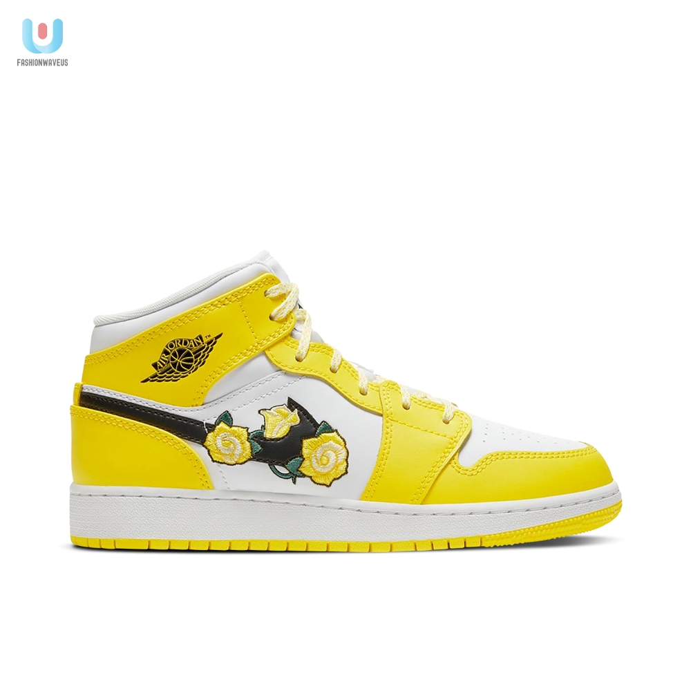 Air Jordan 1 Mid Yellow Floral Gs Av5174700 Mattress Sneaker Store 