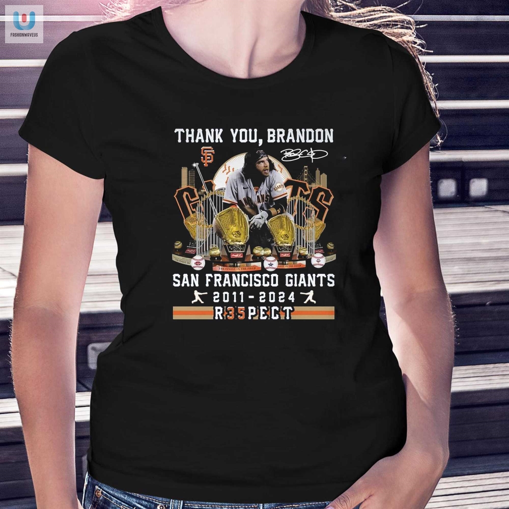 Thank You Brandon San Francisco Giants 20112024 R35pect Tshirt 