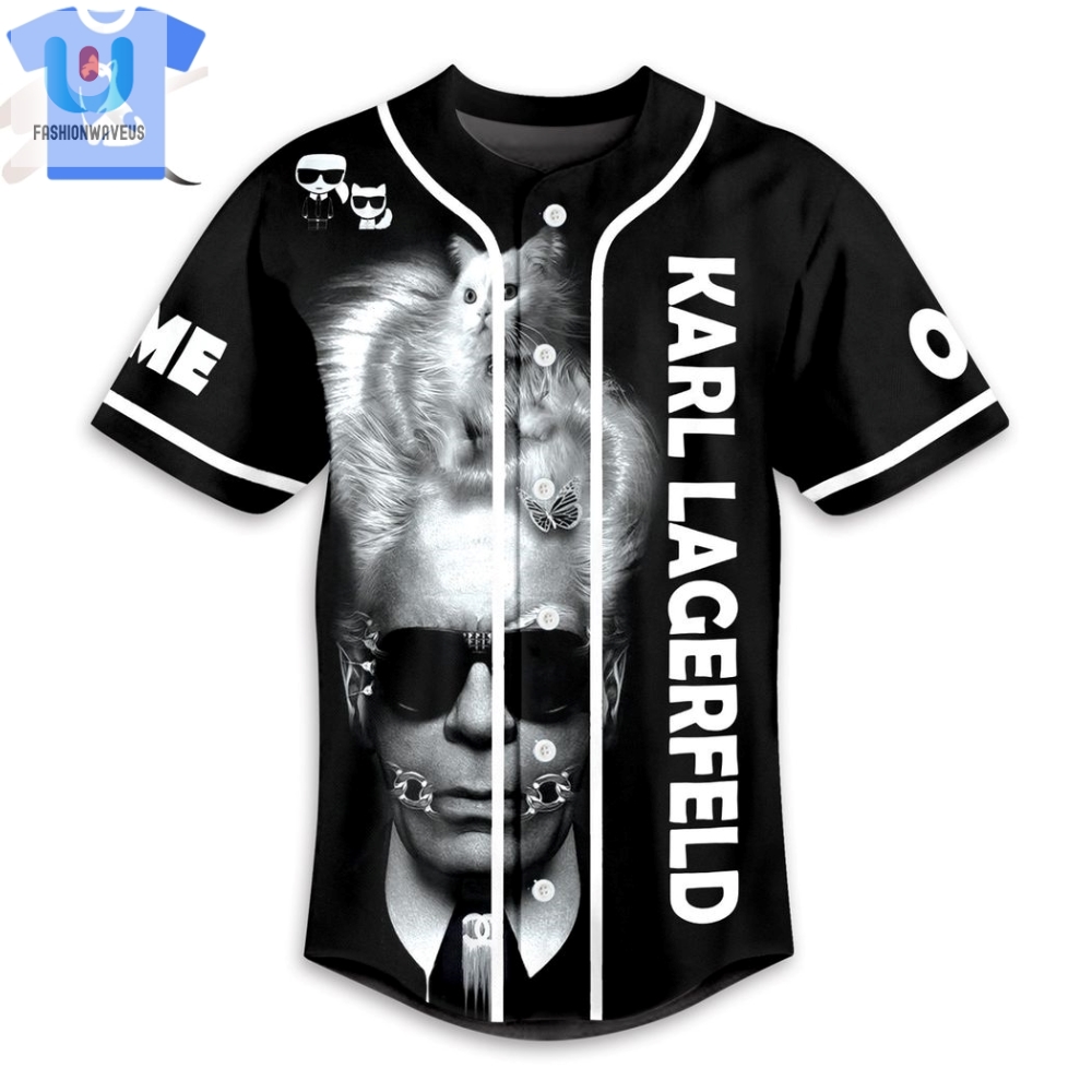 Karl Lagerfeld Im Very Much Down To Earth Just Not This Earth Custom Baseball Jersey 