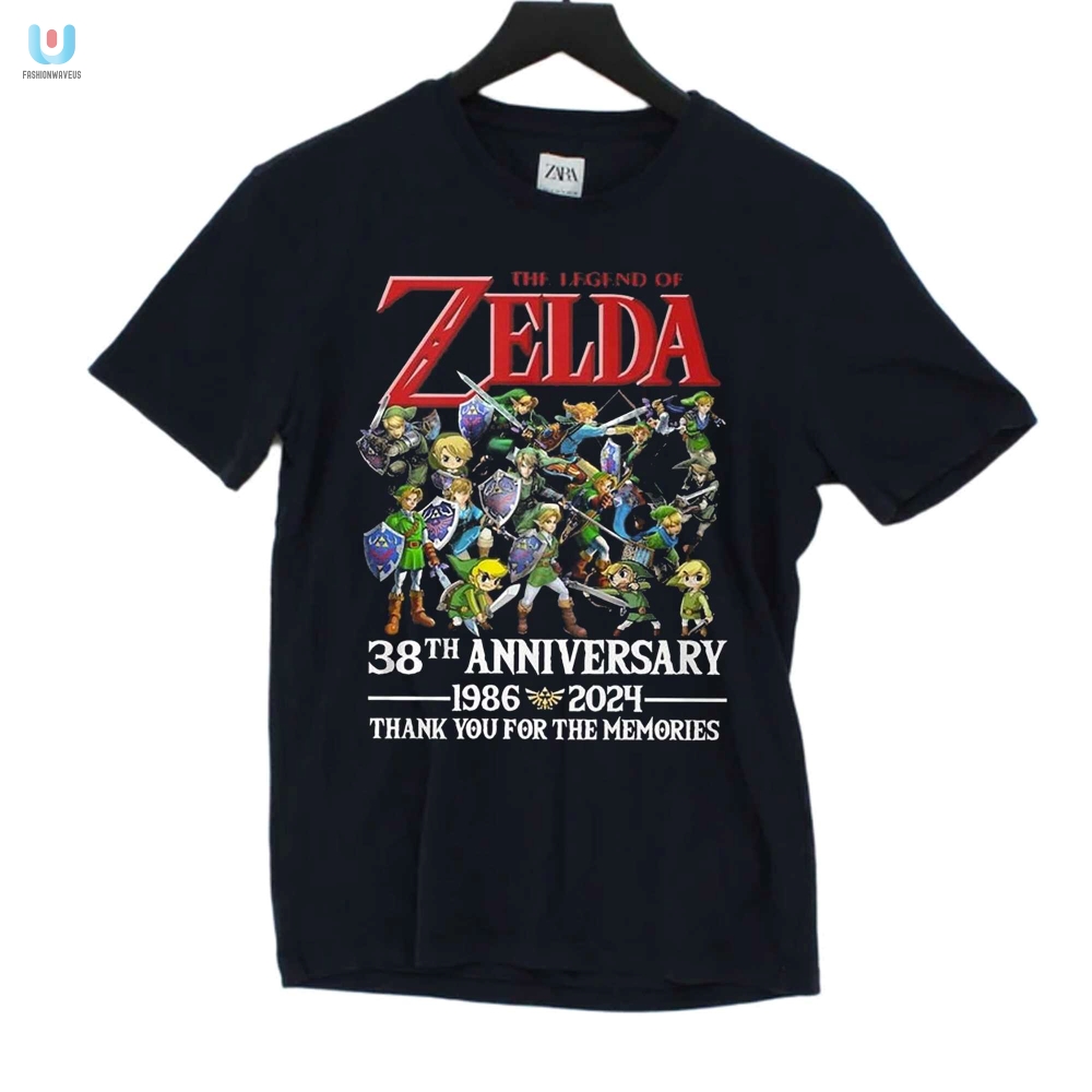 The Legends Of Zelda 38Th Anniversary 19862024 Thank You For The Memories Tshirt fashionwaveus 1
