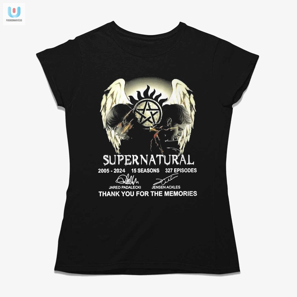 Supernatural 20052024 15 Seasons 327 Episodes Thank You For The Memories Tshirt 
