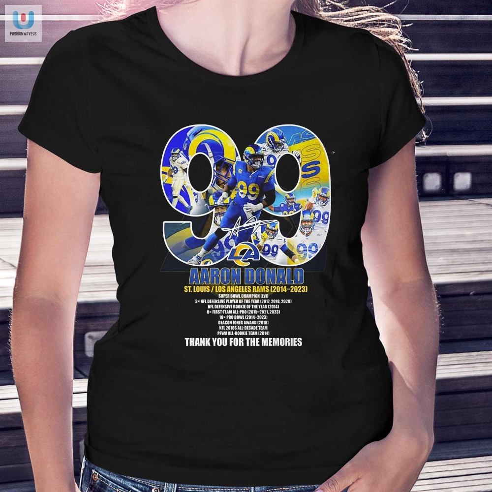 Aaron Donald St Louis Los Angeles Rams 20142023 Thank You For The Memories Tshirt 