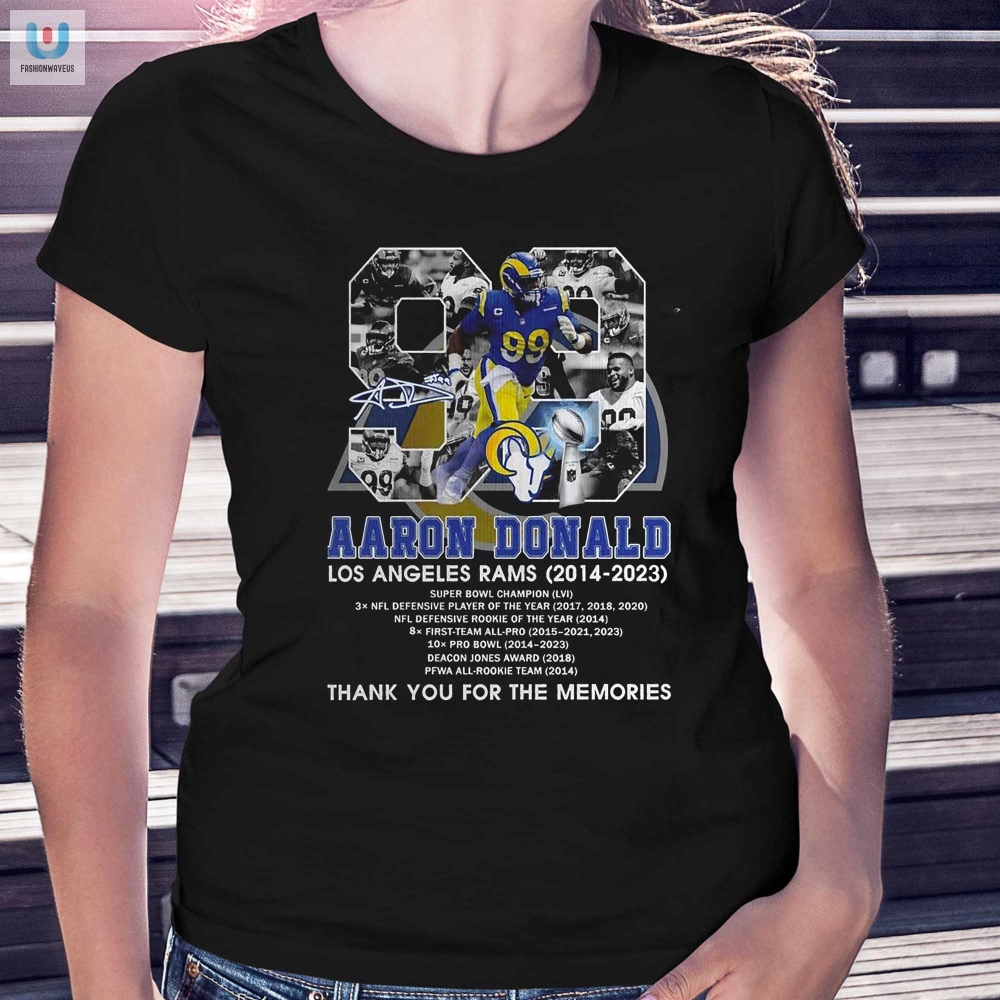 Aaron Donald Los Angeles Rams 20142023 Thank You For The Memories Tshirt 