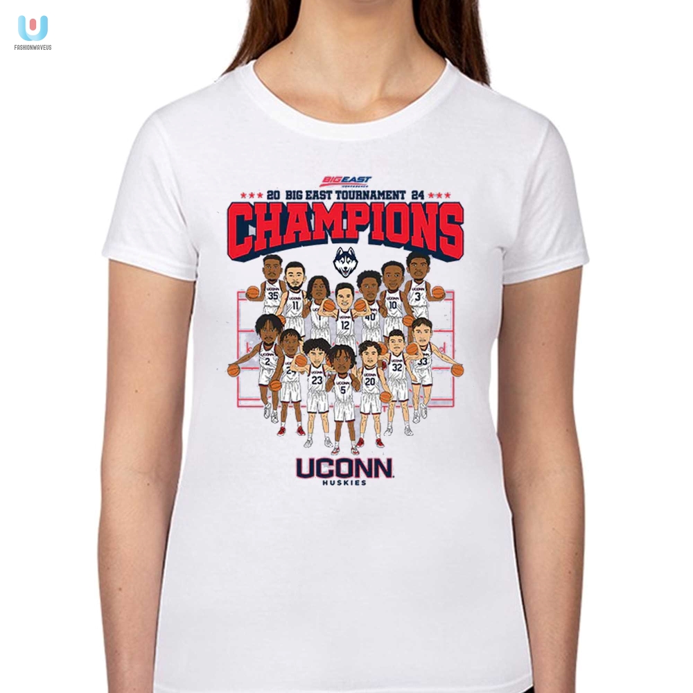 Uconn Ncaa Mens Basketball 2024 Big East Tournament Champions Team Caricature Tshirt 