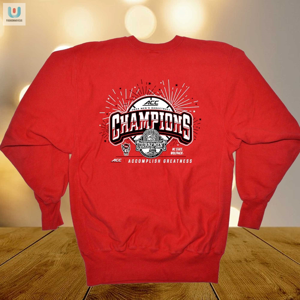 Nc State Wolfpack 2024 Acc Mens Basketball Conference Tournament Champions Locker Room Tshirt 