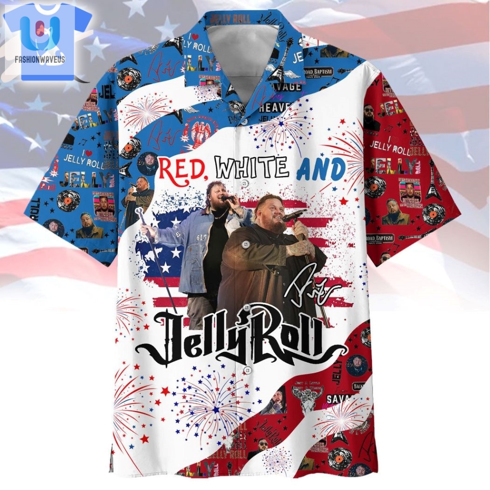 Red White And Jelly Roll Hawaiian Shirt 
