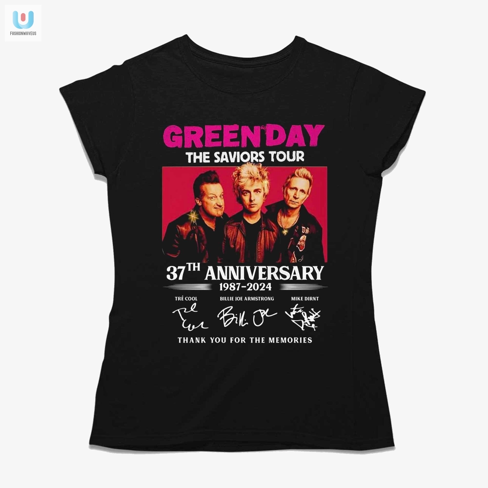 Green Day The Saviors Tour 37Th Anniversary 19872024 Thank You For The Memories Tshirt 