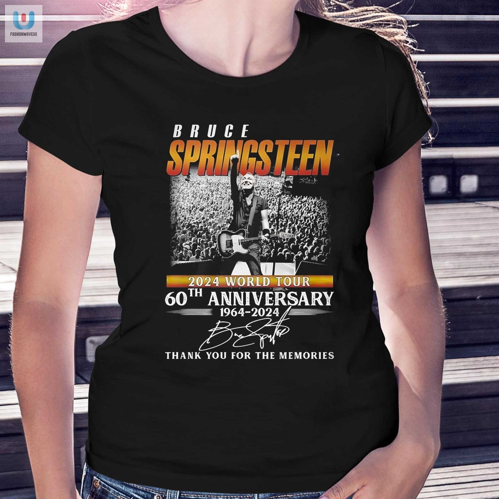 Bruce Springsteen 2024 World Tour 60Th Anniversary 19642024 Thank You For The Memories Tshirt 
