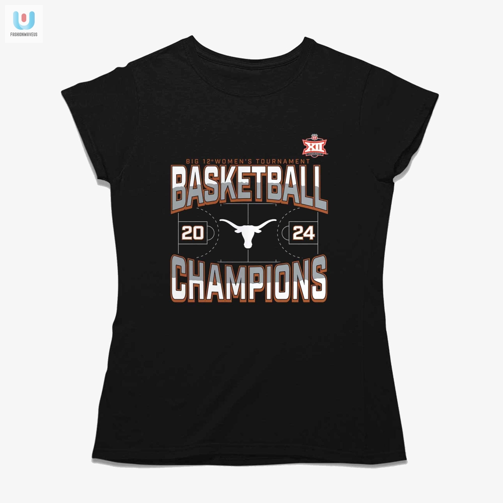 Texas Longhorns 2024 Big 12 Womens Basketball Conference Tournament Champions Three Pointer Tshirt 