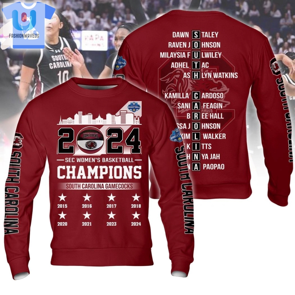 2024 Sec Womens Basketball Champions South Carolina Gamecocks Hoodie Garnet 