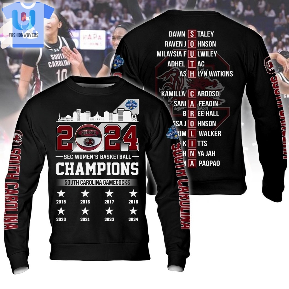 2024 Sec Womens Basketball Champions South Carolina Gamecocks Hoodie Black 