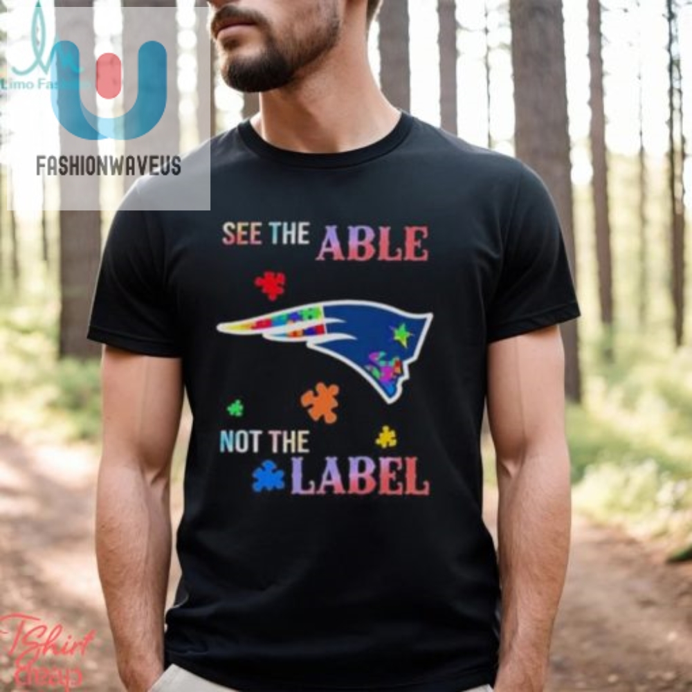 Nfl New England Patriots T Shirt Autism Awareness See The Able Not The Label 