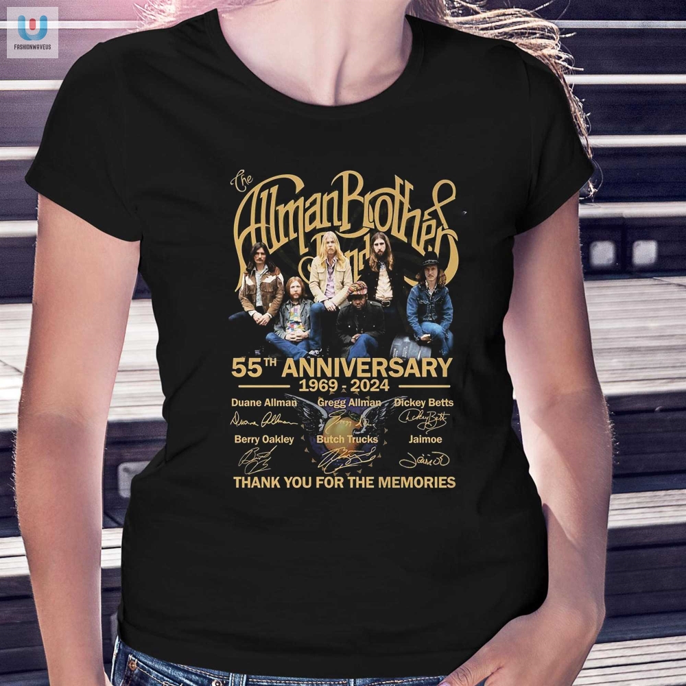 The Allman Brothers Band 55Th Anniversary 19692024 Thank You For The Memories Tshirt 