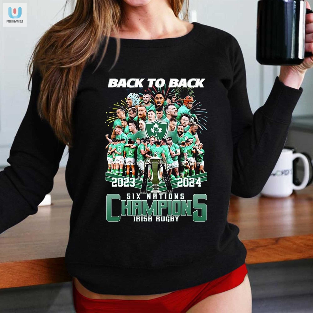 2024 Back To Back Six Nations Champions Irish Rugby Tshirt 