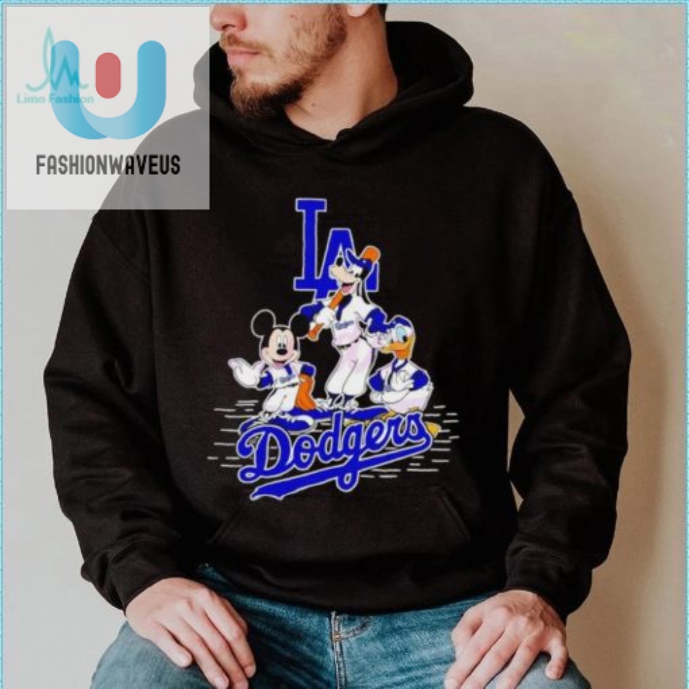 Disney Los Angeles Dodgers Mickey And Friends Baseball Shirt 