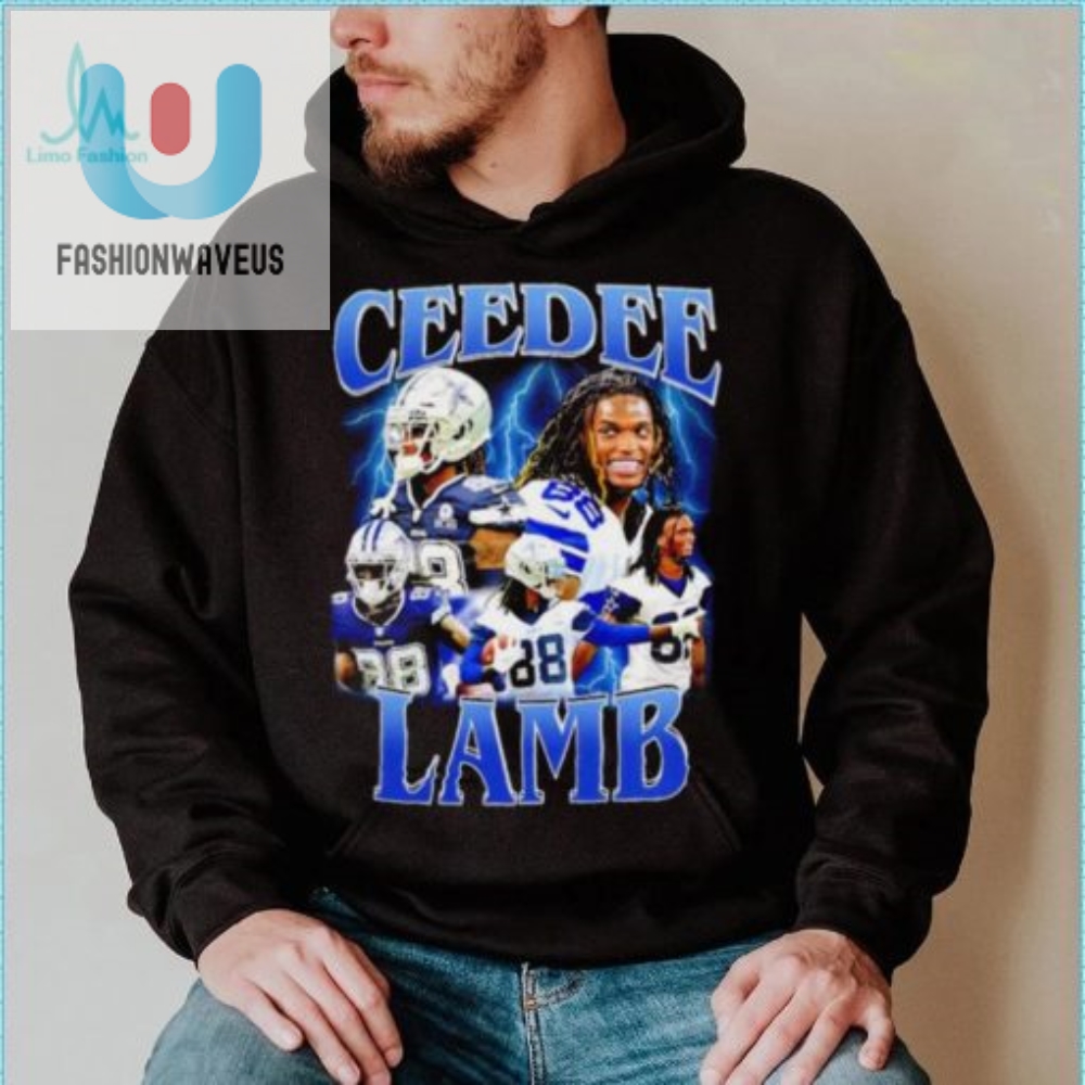 Ceedee Lamb Number 88 Dallas Cowboys Football Player Portrait Lightning Shirt 