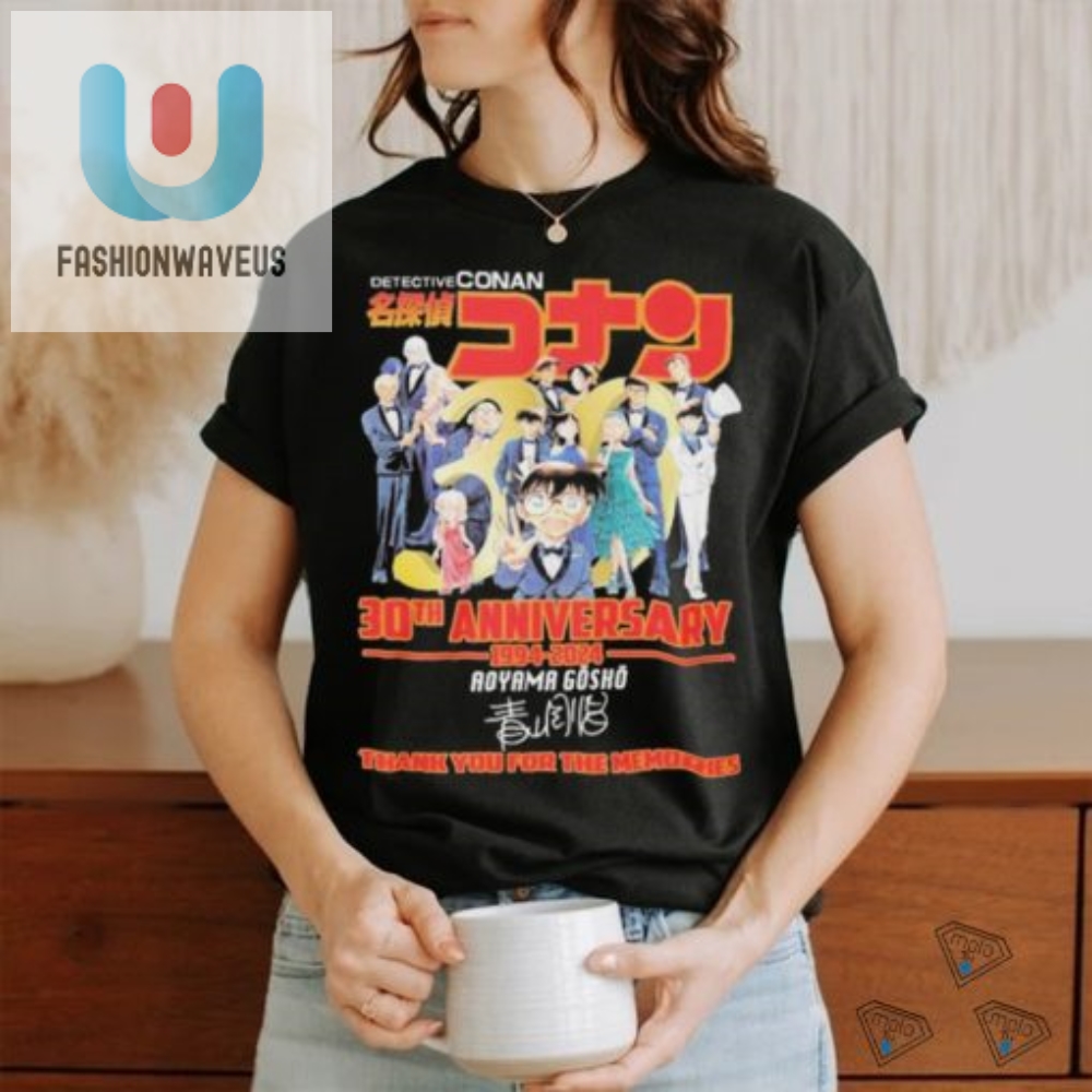 Detective Conan 30Th Anniversary 1994 2024 Thank You For The Memories Signature Shirt 