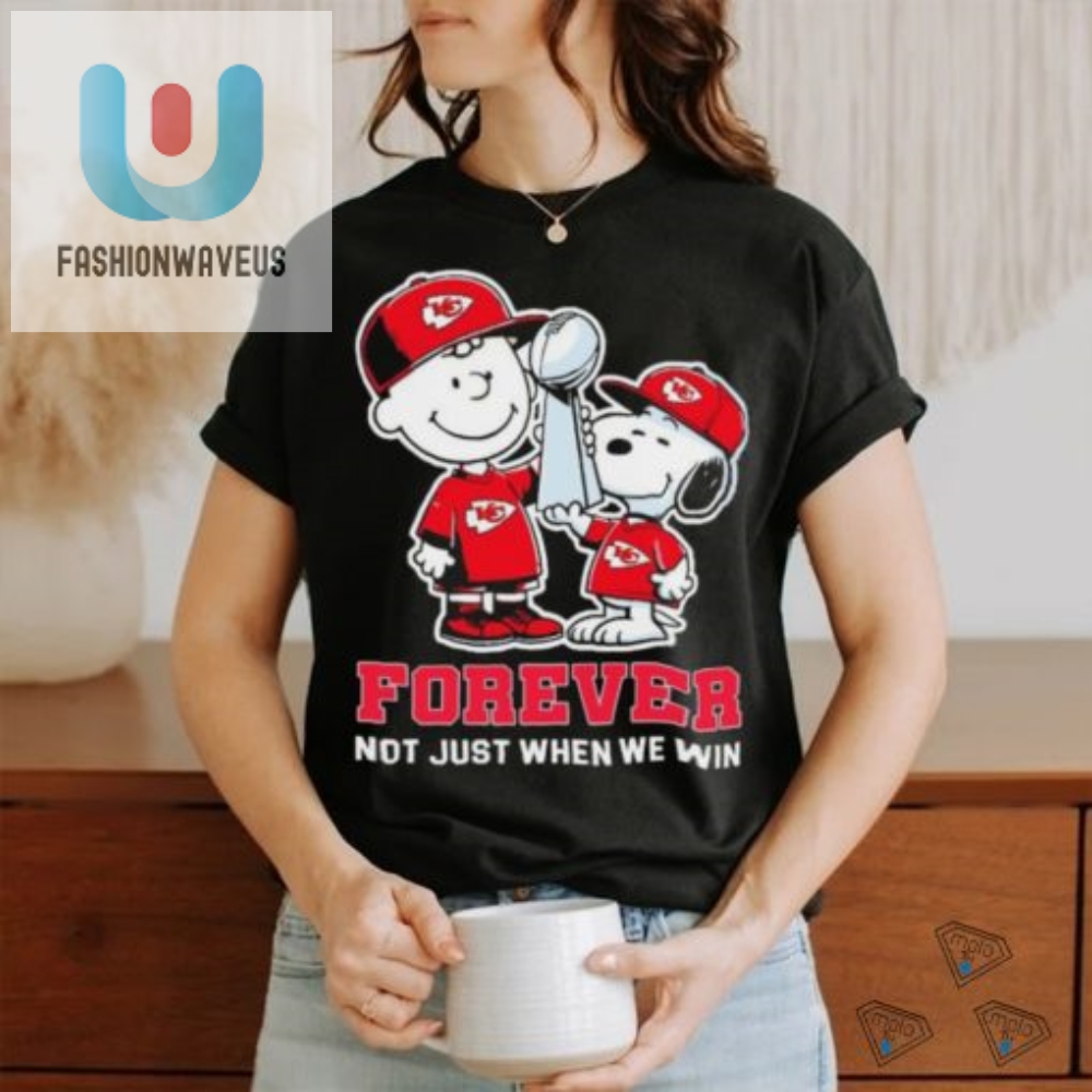 Snoopy And Charlie Brown Kansas City Chiefs Super Bowl Forever Not Just When We Win Shirt 